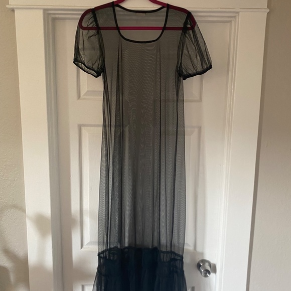 Sheer Midi Slip Dress - Picture 2 of 7